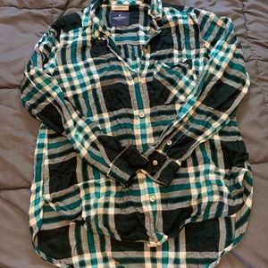 American Eagle boyfriend fit plaid button up